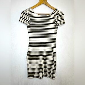 Billabong Coastal Bodycon Striped Black and White Women's Dress Size small S